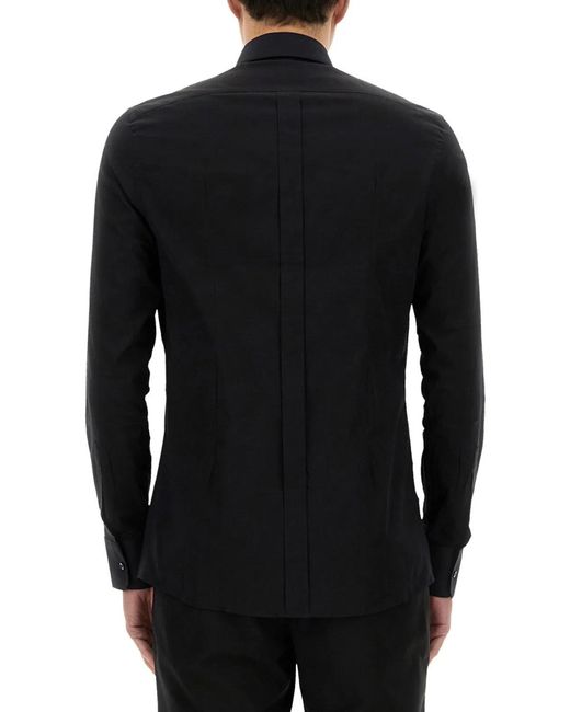 Dolce & Gabbana Black Dolce & Gabbana Poplin Stretch Shirt for men