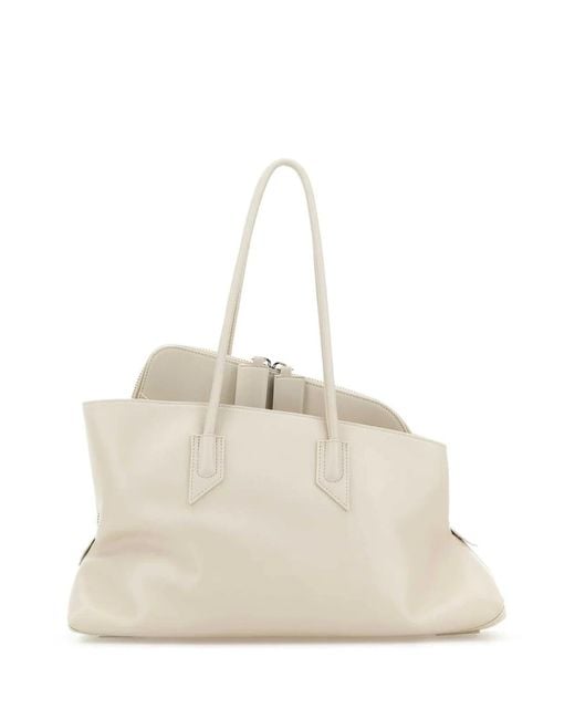 The Attico Natural 'La Passeggiata Medium' Top Handle
