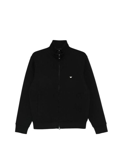Emporio Armani Black Sweaters Cotton for men