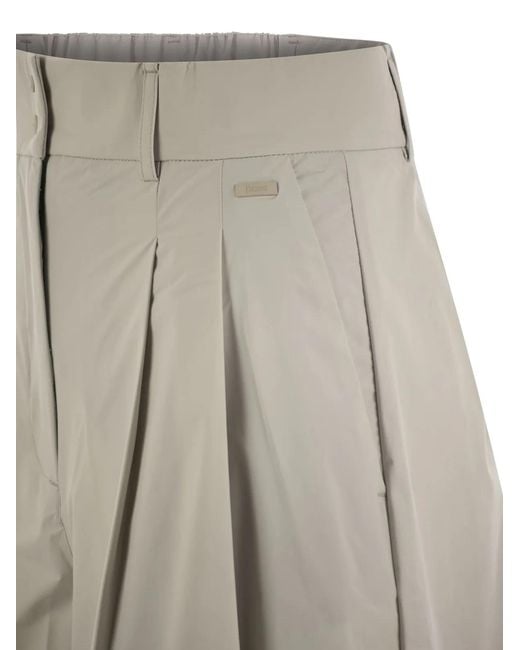 Herno Gray Stretch Nylon Shorts