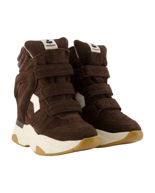 Isabel Marant Brown Balskee Suede Sneakers