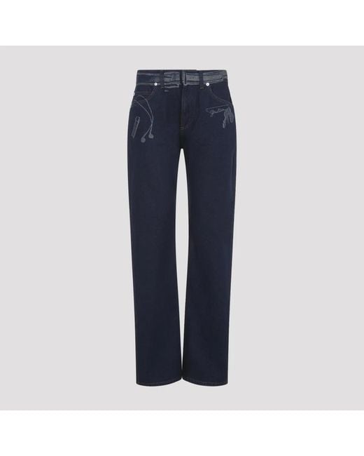 Jean Paul Gaultier Blue Cotton Jeans
