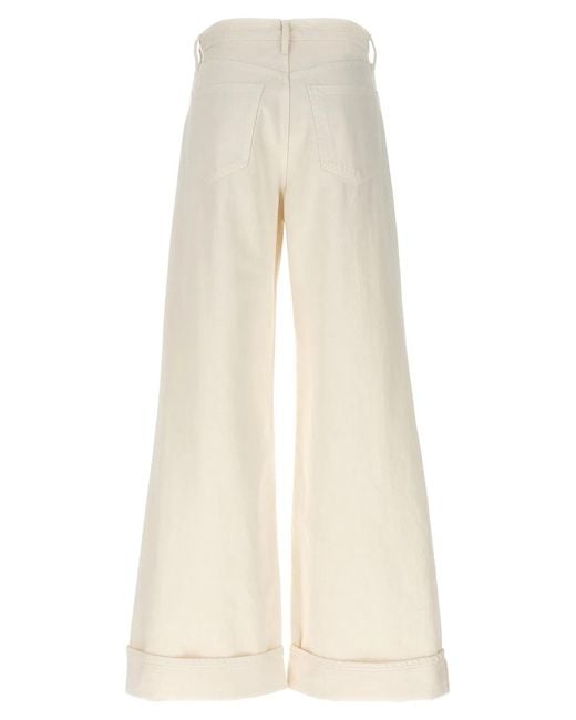 Agolde White 'Dame' Jeans