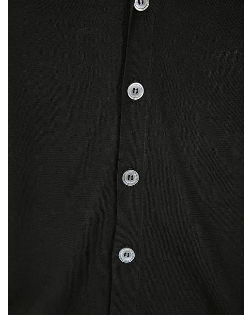 Daniele Fiesoli Black Bottons Cardigan for men
