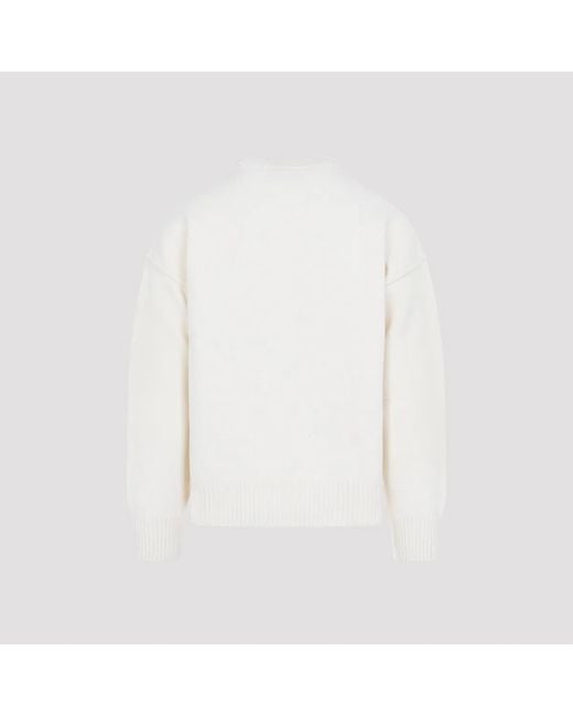 AMI White Ami De Coeur Sweater