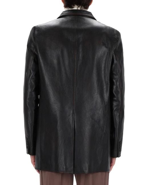Gucci Black Leather Jacket for men