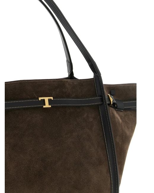 Tod's Brown Medium 'Tim' Shopping Bag
