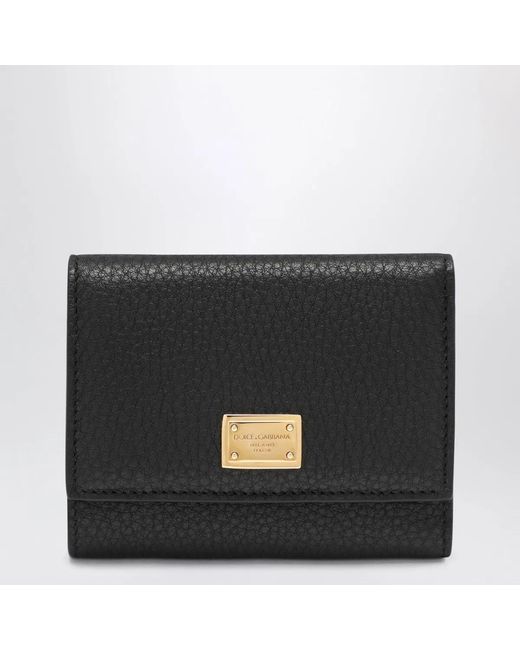 Dolce & Gabbana Black Dolce & Gabbana Dauphine Calf Leather Wallet