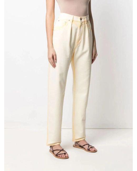 Alberta Ferretti Natural Pants