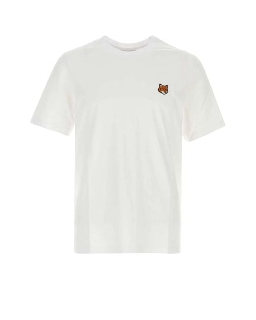 Maison Kitsuné White Fox Head Regular Tee-Shirt for men