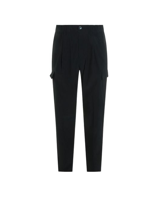 Herno Black Polyamide Polyester Elastane Pants for men