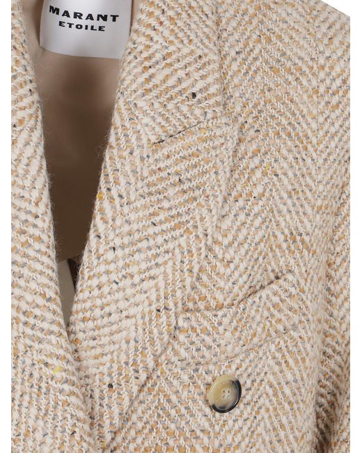 Isabel Marant Natural Isabel Marant Etoile "Pilda" Long Doublebrested Coat