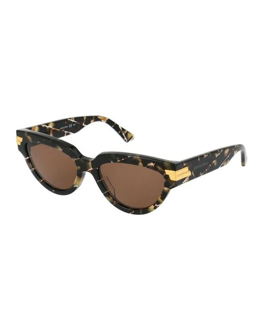 Bottega Veneta Black Acetate Havana Sunglasses