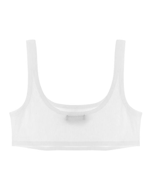 Versace White Logo' Bra