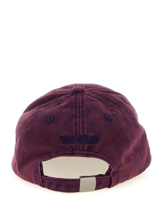 The Attico Purple Canvas Cap