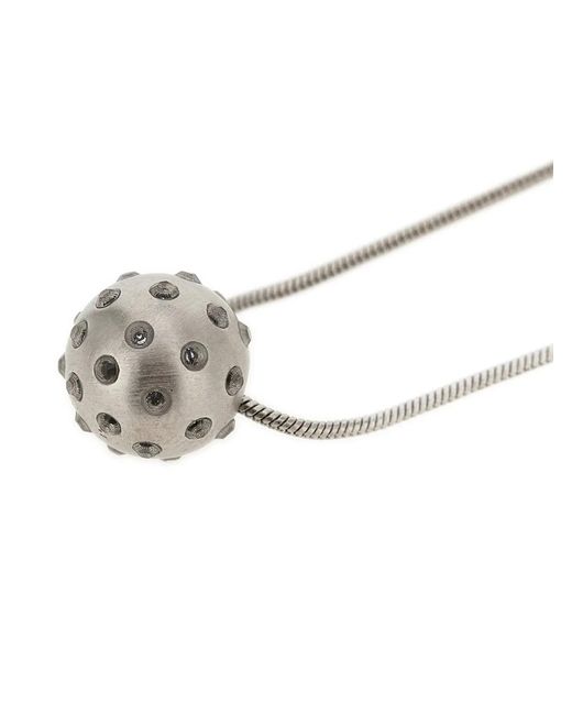 Rick Owens White 'Mini Orb' Necklace