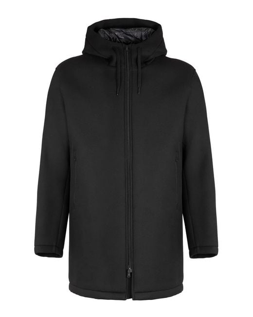 Herno Black Viscose Jacket for men
