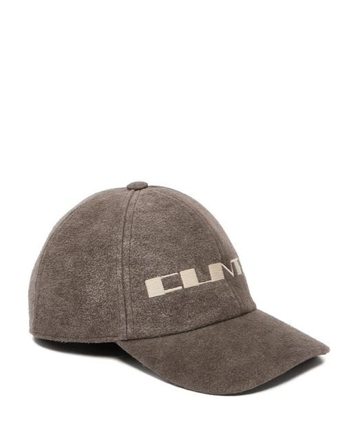 Rick Owens Gray Baseball Cap for men
