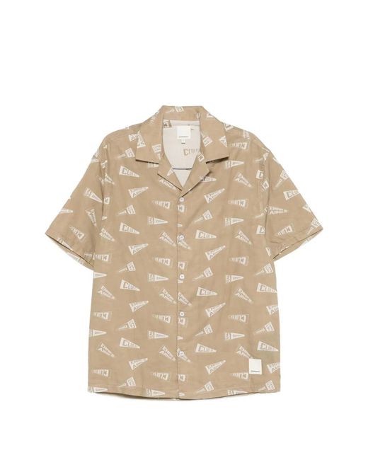Giorgio Armani Natural Emporio Armani Logo-Pattern Shirt for men