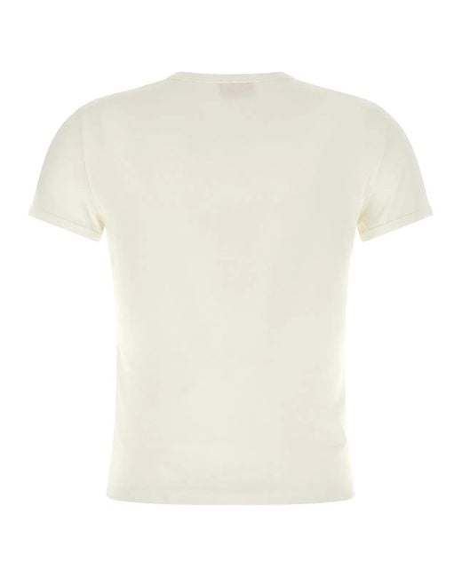 DIESEL White Fitted Short-Sleeve T-Shirt With Metallic Logo Detail
