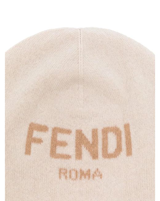 Fendi Natural Beanie Rome
