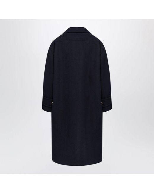 Balenciaga Blue Wool Coat