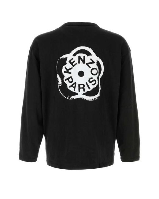 KENZO Black Gots Boke Flower 2.0 Relax Long Sleeves T-Shirt for men