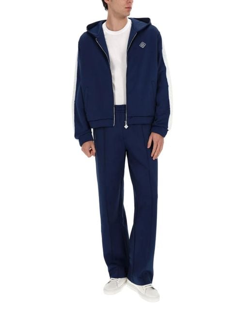 Casablanca Blue Zipper Hoodie for men