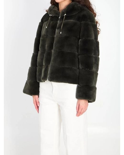 Yves Salomon Black Reversible Fur