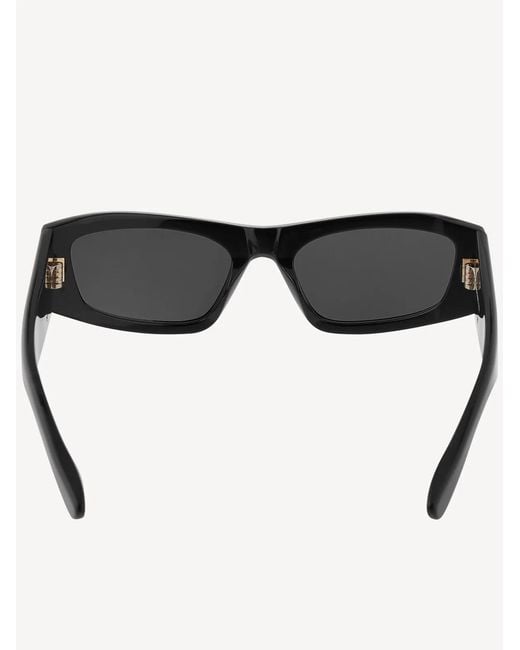Balenciaga Black Nano Rectangular Sunglasses