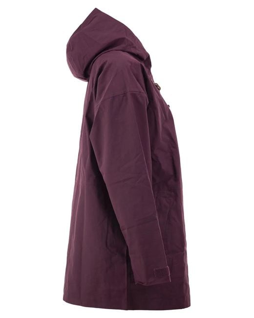 Patagonia Purple Recycled Nylon Hooded Parka