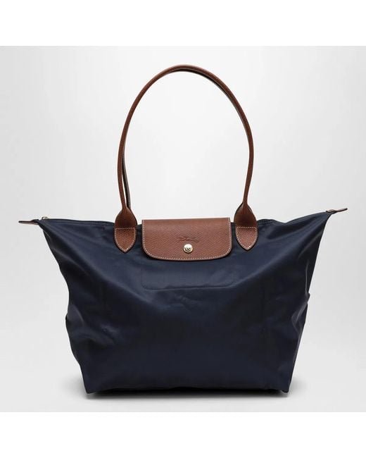 Longchamp Blue Marine Le Pliage Original L Bag