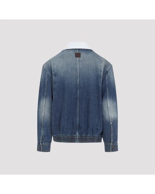 Loewe Blue Zip-Up Jacket for men