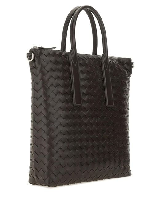 Bottega Veneta Black Northsouth Woven Tote Bag for men