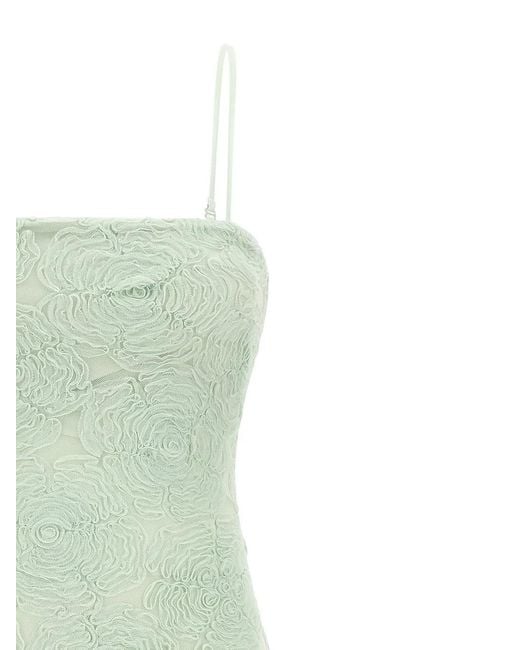 ROTATE BIRGER CHRISTENSEN Green Rotate Birger Christensen 'Flower Mesh Flounce' Dress