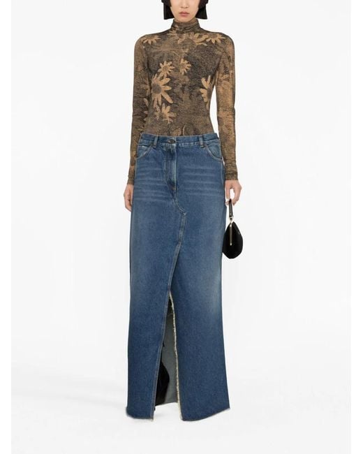 DARKPARK Blue Emma Denim Long Skirt
