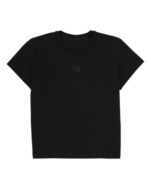 T By Alexander Wang Black "Essential Shrunk" T-Shirt