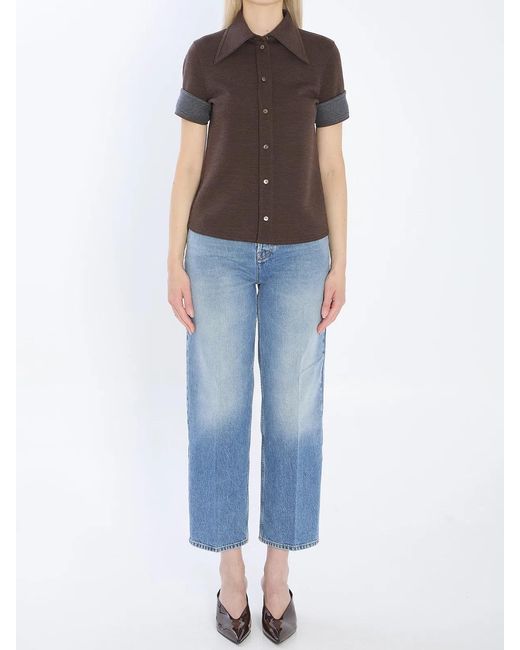 Gucci Black Cotton And Wool Jersey Shirt