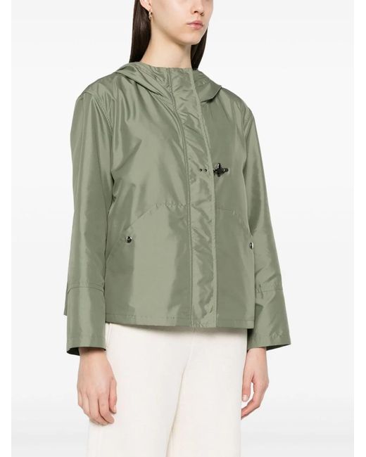 Fay Green Short Parka Coat