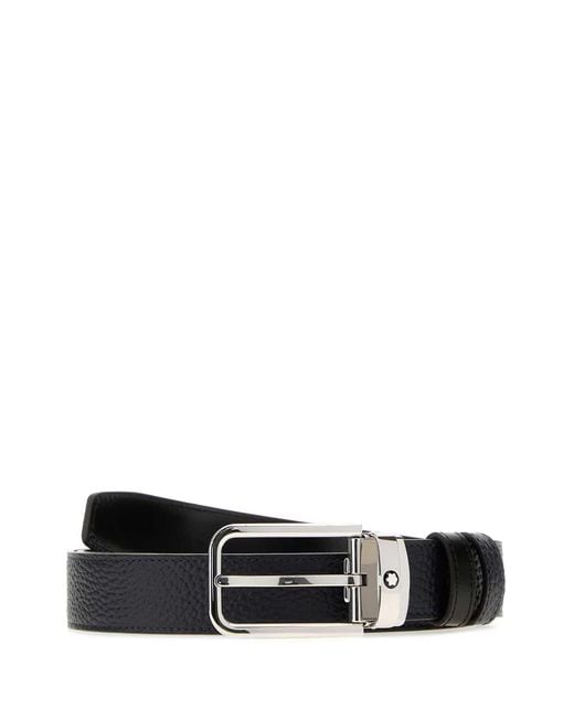 Montblanc White Rectangular 30 Mm Belt for men