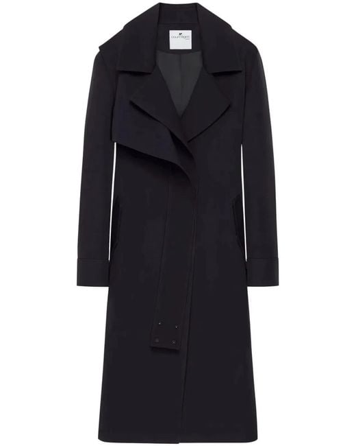 Courreges Black Courregès Twist Cotton Trench Coat