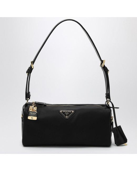 Prada Black Medium Shoulder Handbag With Padlock