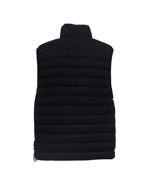 Stone Island Black Quilted Badge Logo Vest for men