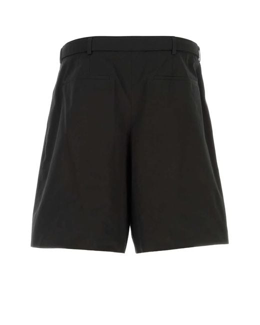 Saint Laurent Black Bermuda_Fit_Rond_Amp for men