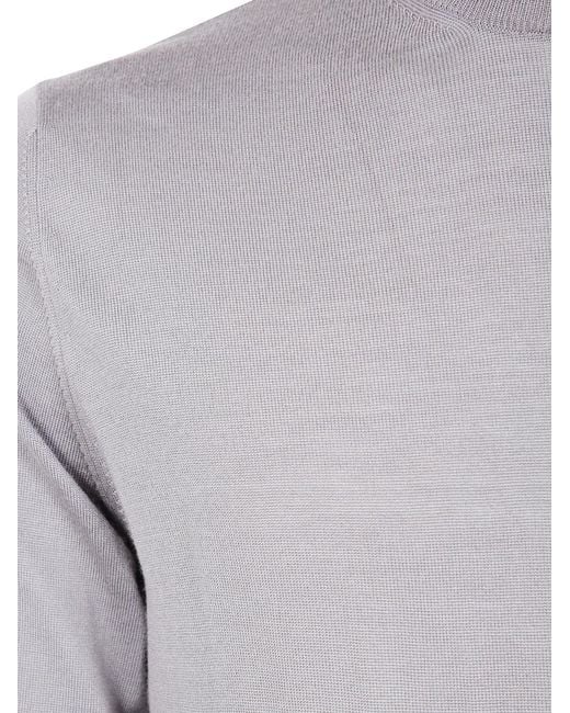 FILIPPO DE LAURENTIIS Gray Mock Turtle Neck Sweater for men