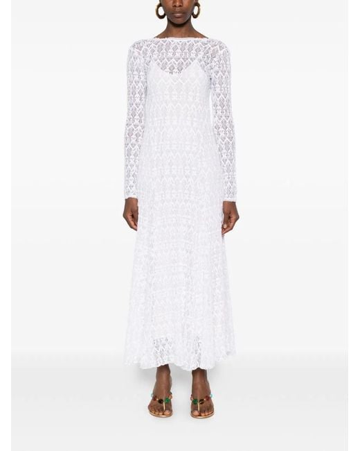 Forte_forte White Lace Long Dress