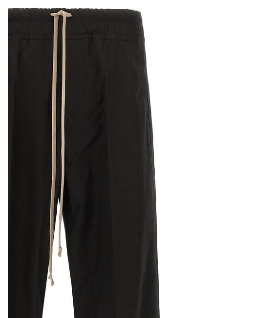 Rick Owens Black 'Dietrich Drawstring' Pants for men