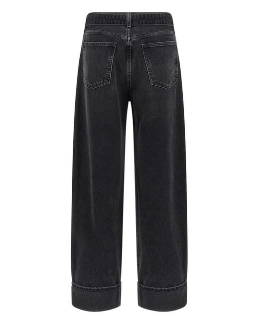 Agolde Black Belted Jeans With Cuffs