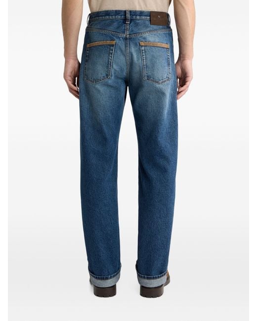 Etro Blue Stright Jeans for men