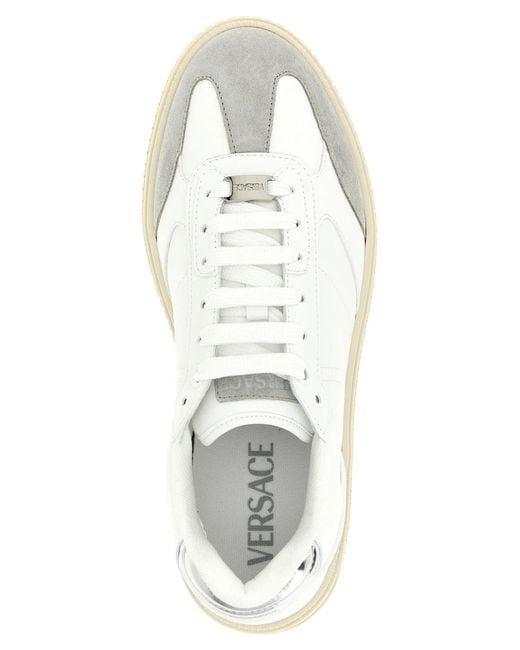 Versace White 'Greca Court' Sneakers for men